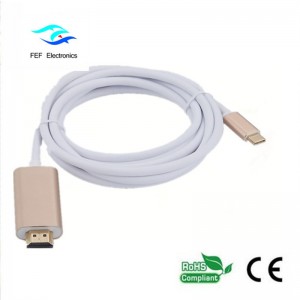 Convertidor USB Tipo c a HDMI macho Código de carcasa ABS: FEF-USBIC-013