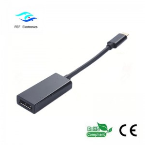 Convertidor USB TYPE-C a Displayport hembra Caja metálica Código: FEF-USBIC-004